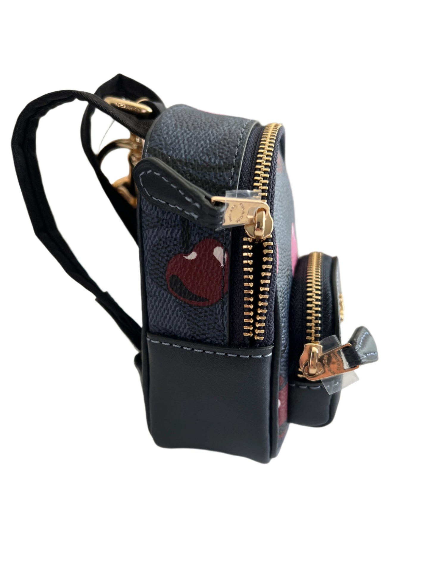 Coach Mini Cherry Navy Backpack Bag Charm