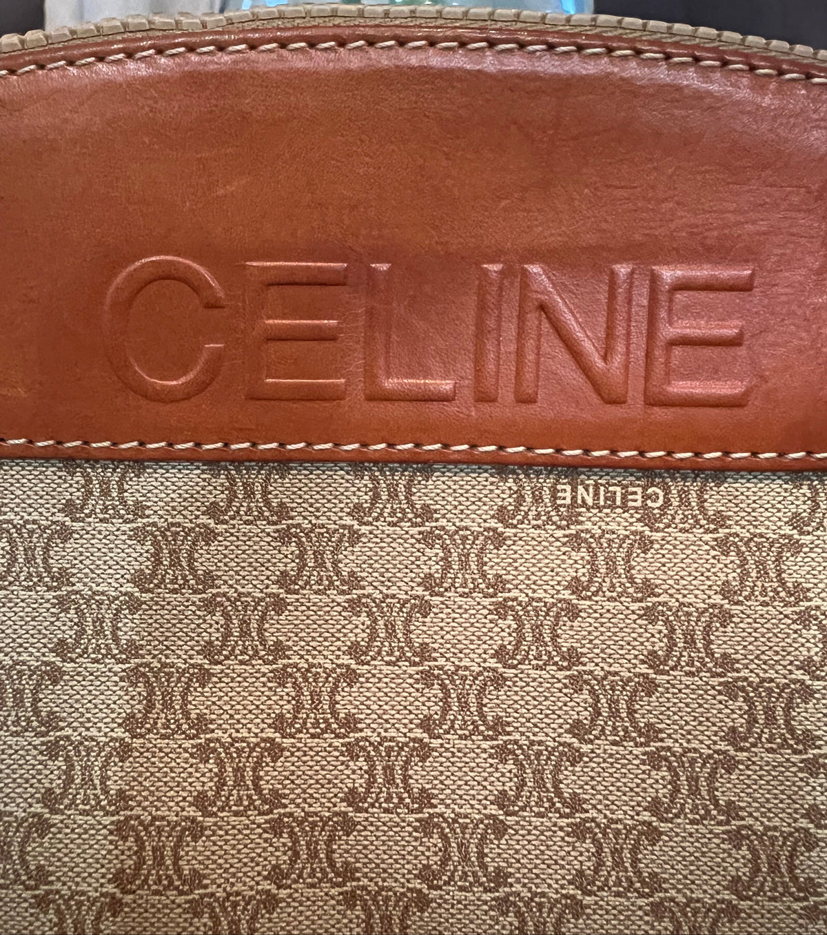 Celine Vintage Triomphe Large Cosmetic Pouch