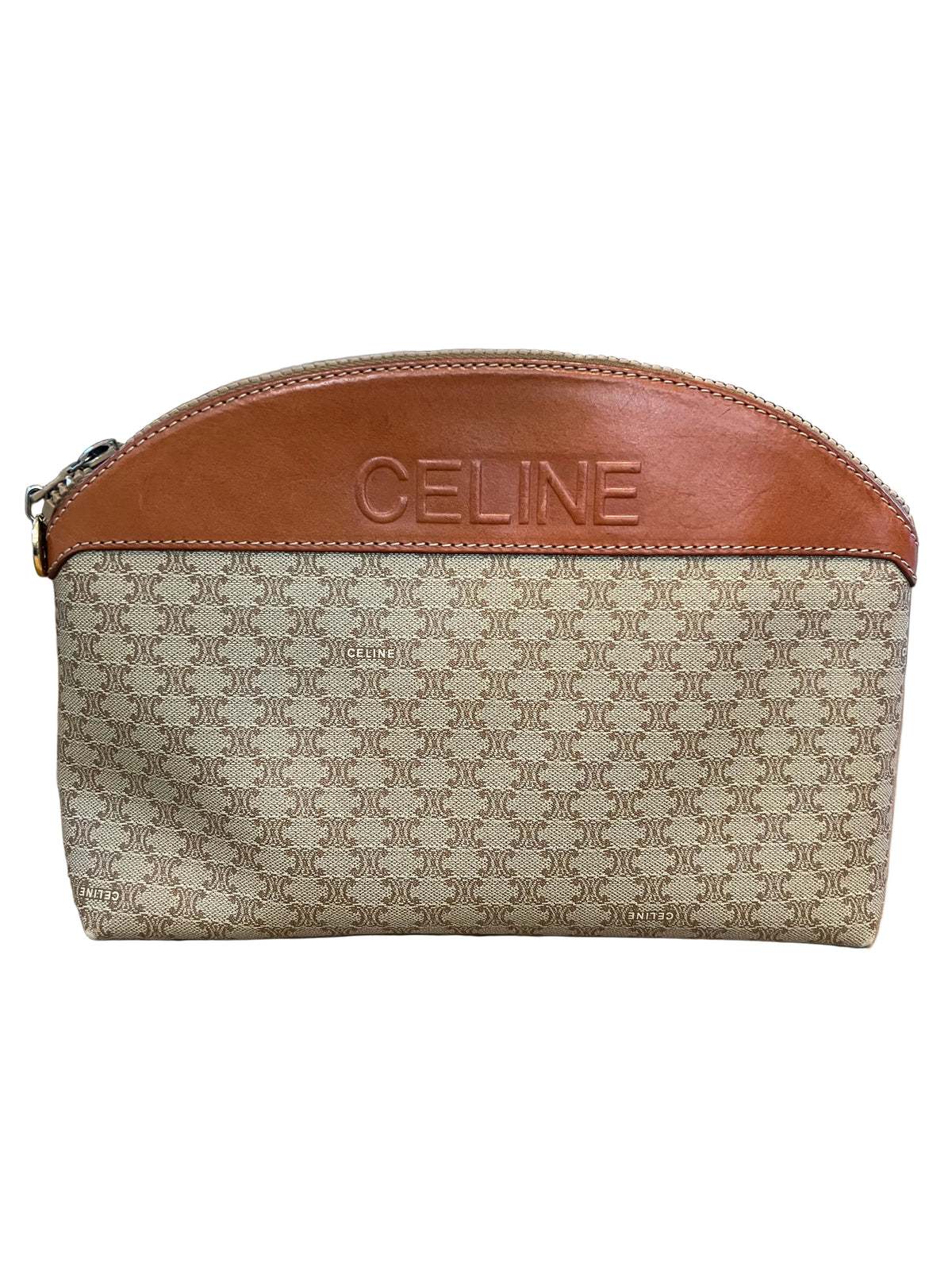 Celine Vintage Triomphe Large Cosmetic Pouch