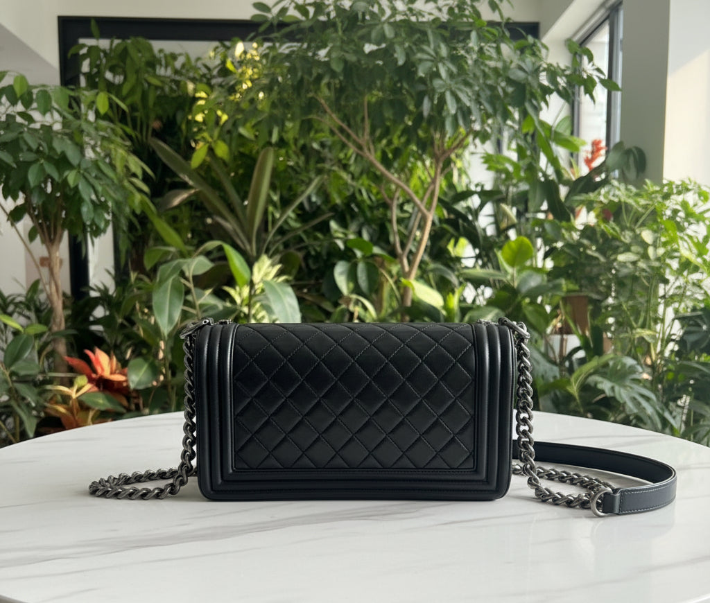Chanel 2014 Limited Edition Medium Black Lambskin with Rhinestones