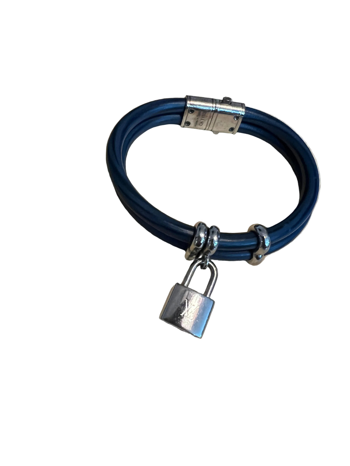 Louis Vuitton Keep It Twice Leather Lock Bracelet