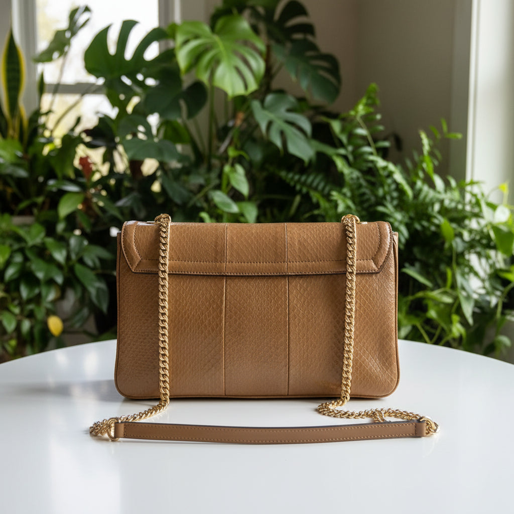 Gucci Snakeskin Rajah Medium Shoulder Bag