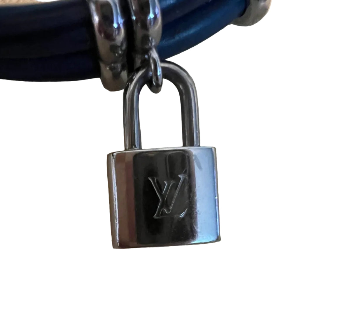Louis Vuitton Keep It Twice Leather Lock Bracelet