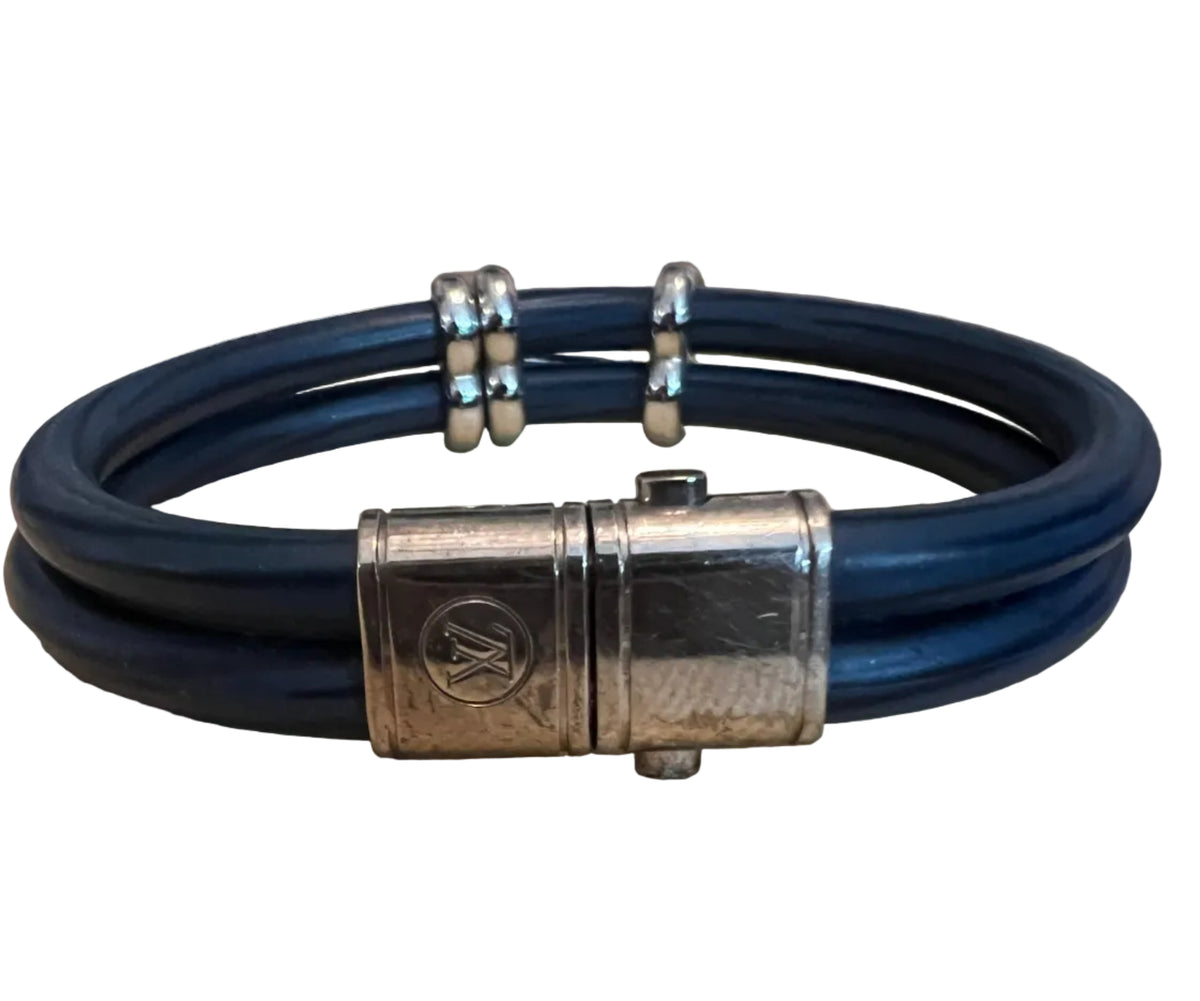 Louis Vuitton Keep It Twice Leather Lock Bracelet