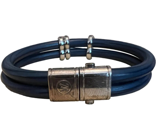 Louis Vuitton Keep It Twice Leather Lock Bracelet