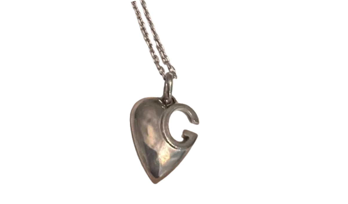 Gucci Sterling Silver Charlotte Heart Necklace