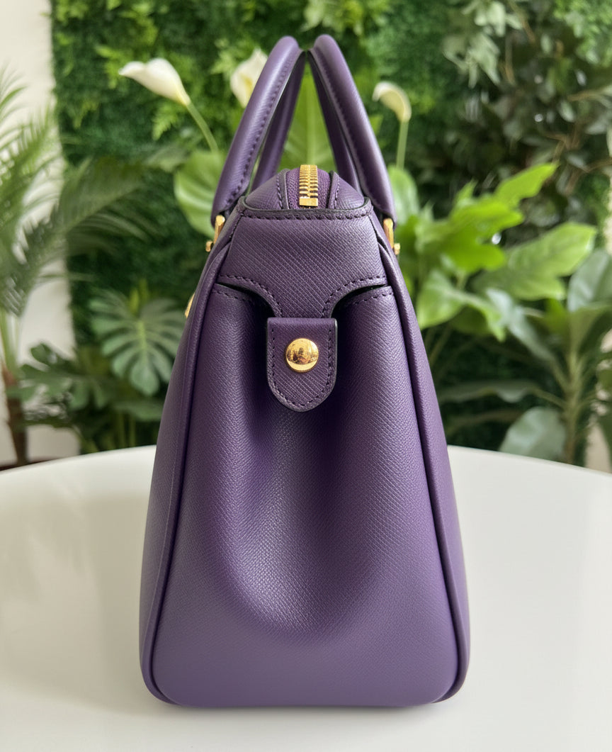 Prada Soft Saffiano Leather Triple Compartment Tote