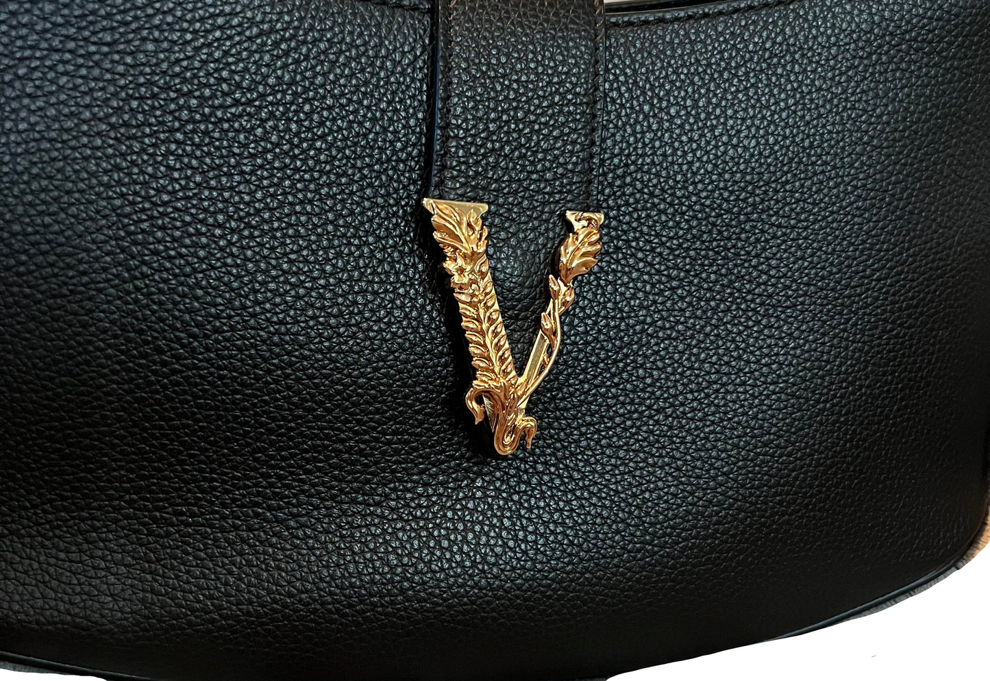 Versace Black Virtus Shoulder Bag