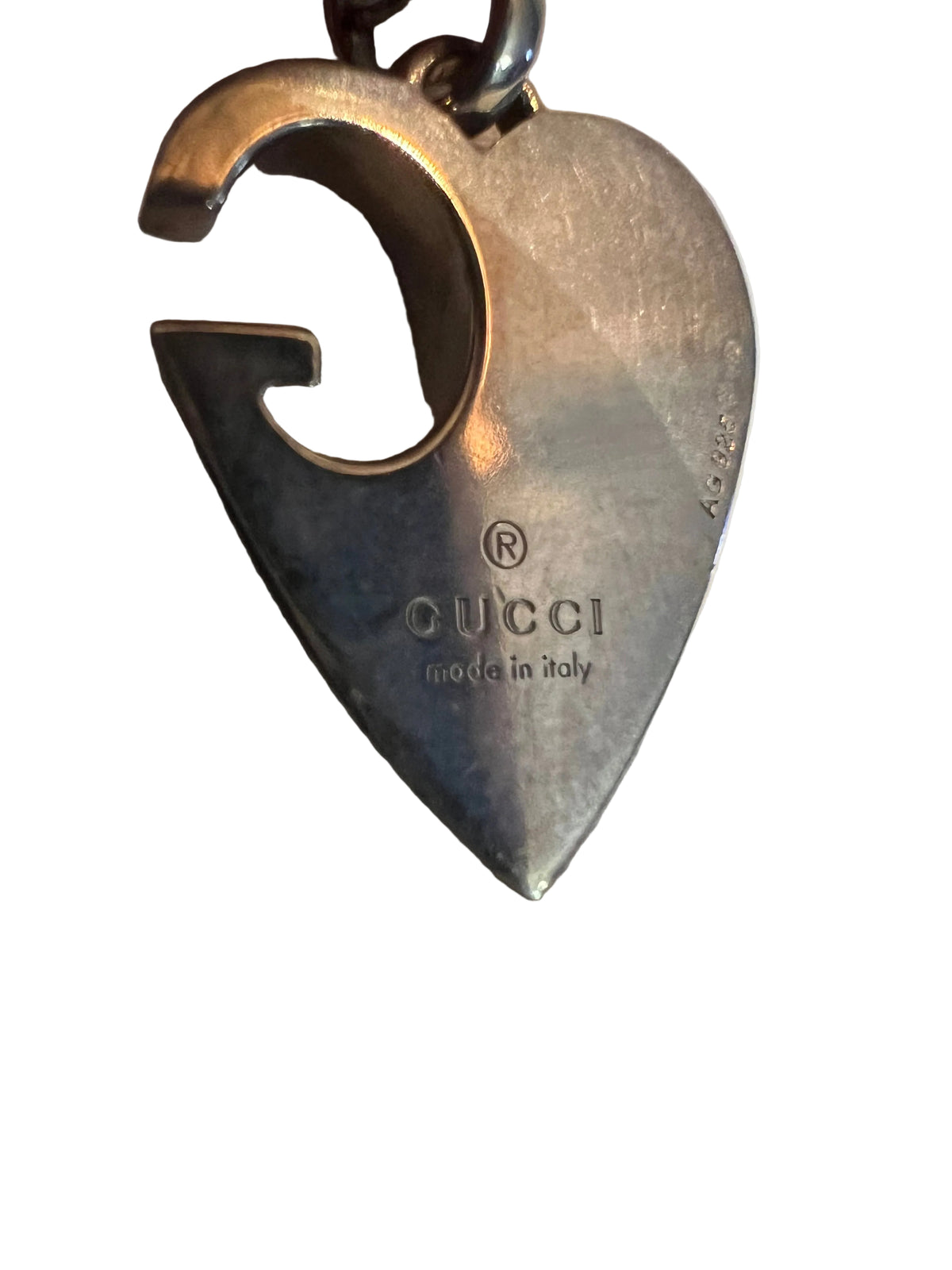 Gucci Sterling Silver Charlotte Heart Necklace