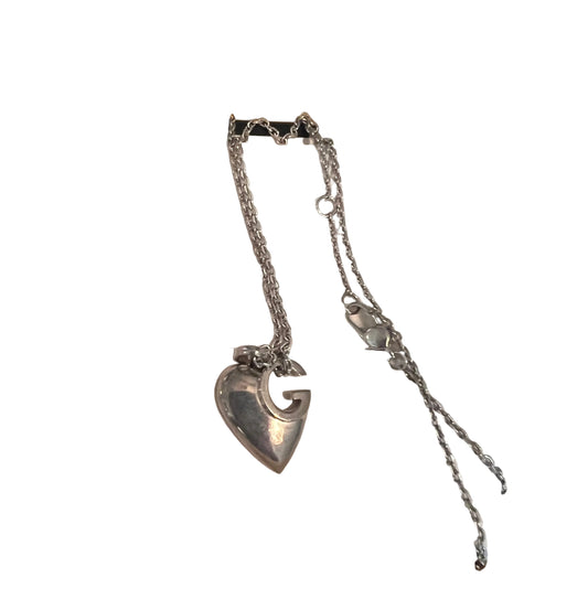 Gucci Sterling Silver Charlotte Heart Necklace
