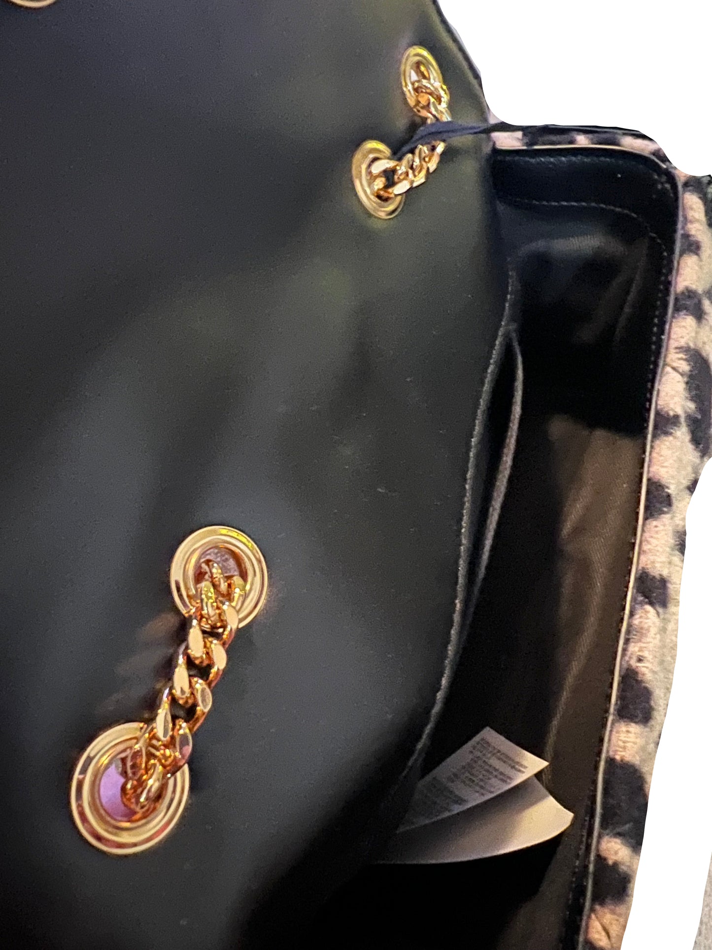 Versace Wool Leopard Shoulder Bag