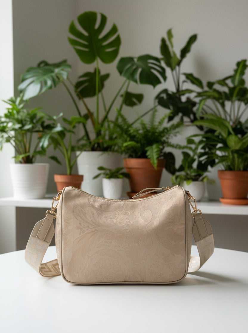 Versace Beige Nylon Crossbody