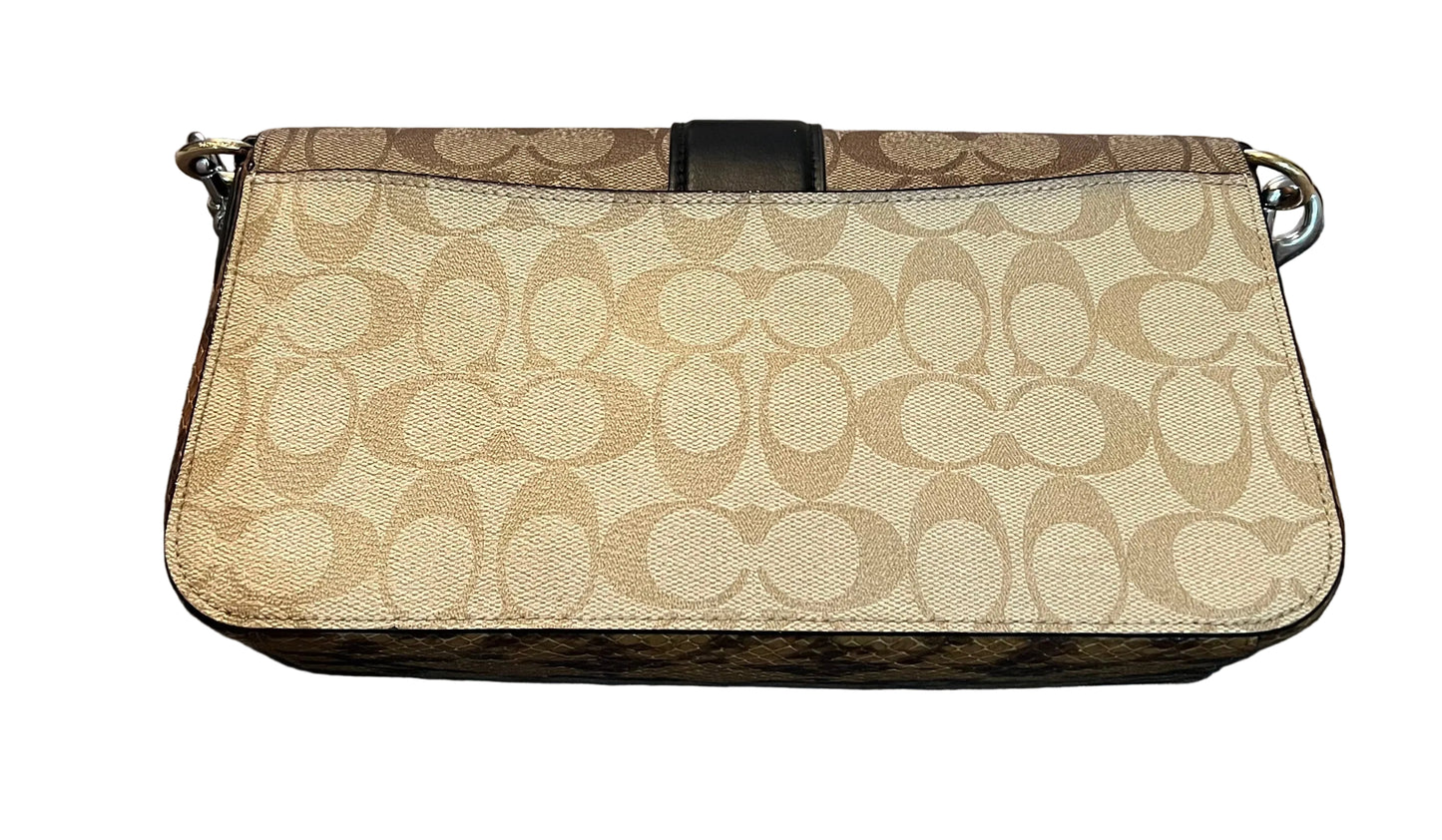 Coach Signature Canvas & Snakeskin Georgia Bag