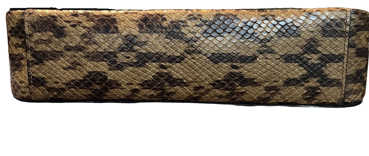 Coach Signature Canvas & Snakeskin Georgia Bag