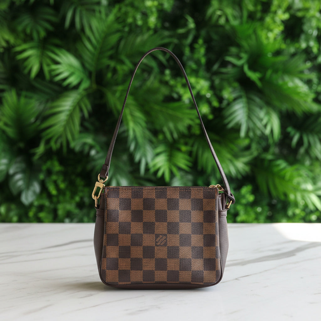Louis Vuitton Damier Ebene Trousse Make Up Bag Pochette