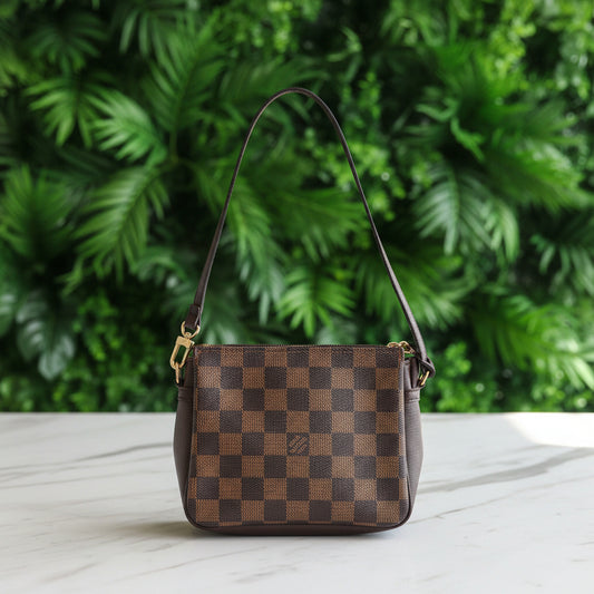 Louis Vuitton Damier Ebene Trousse Make Up Bag Pochette