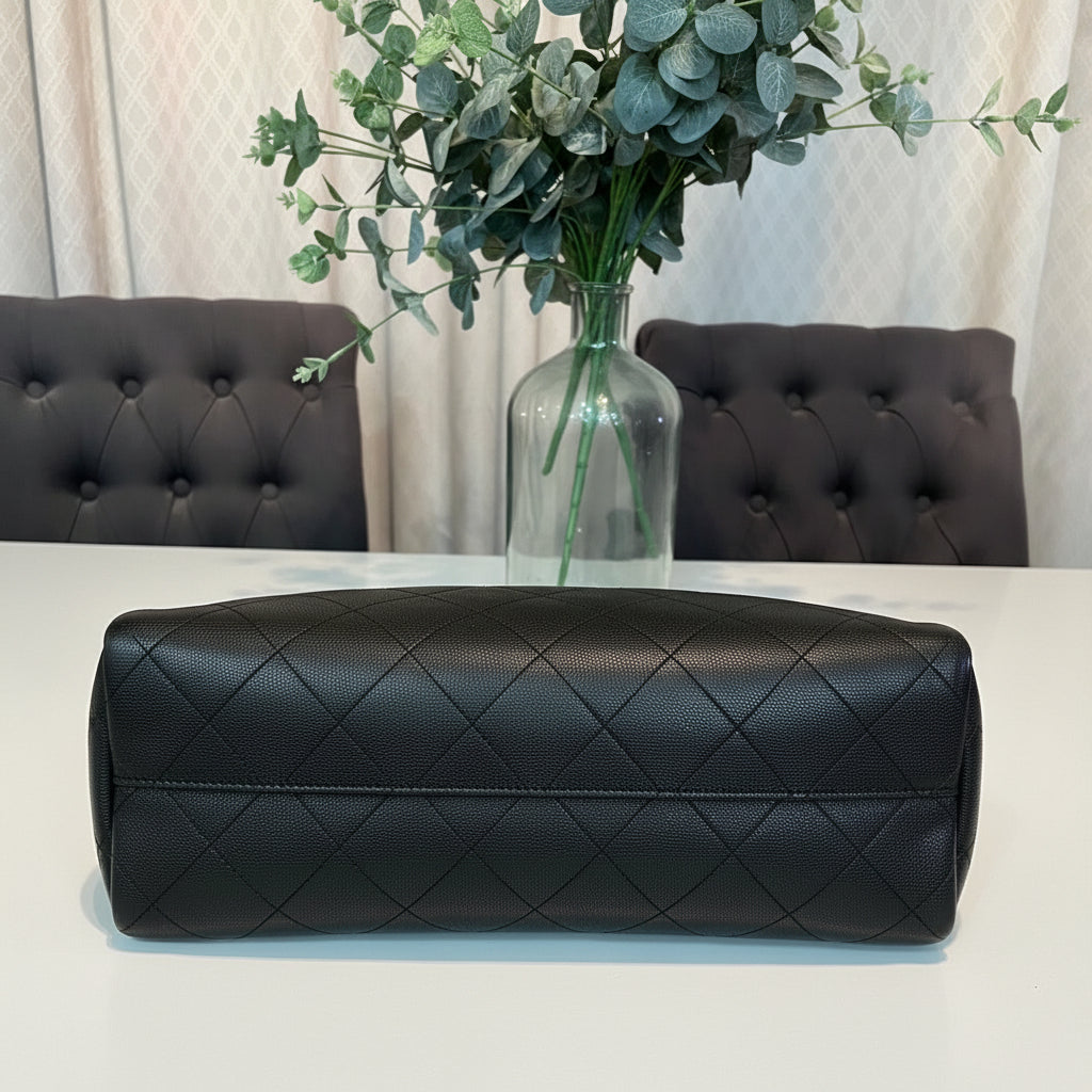 Chanel Black Caviar Skin Soft Neo Tote