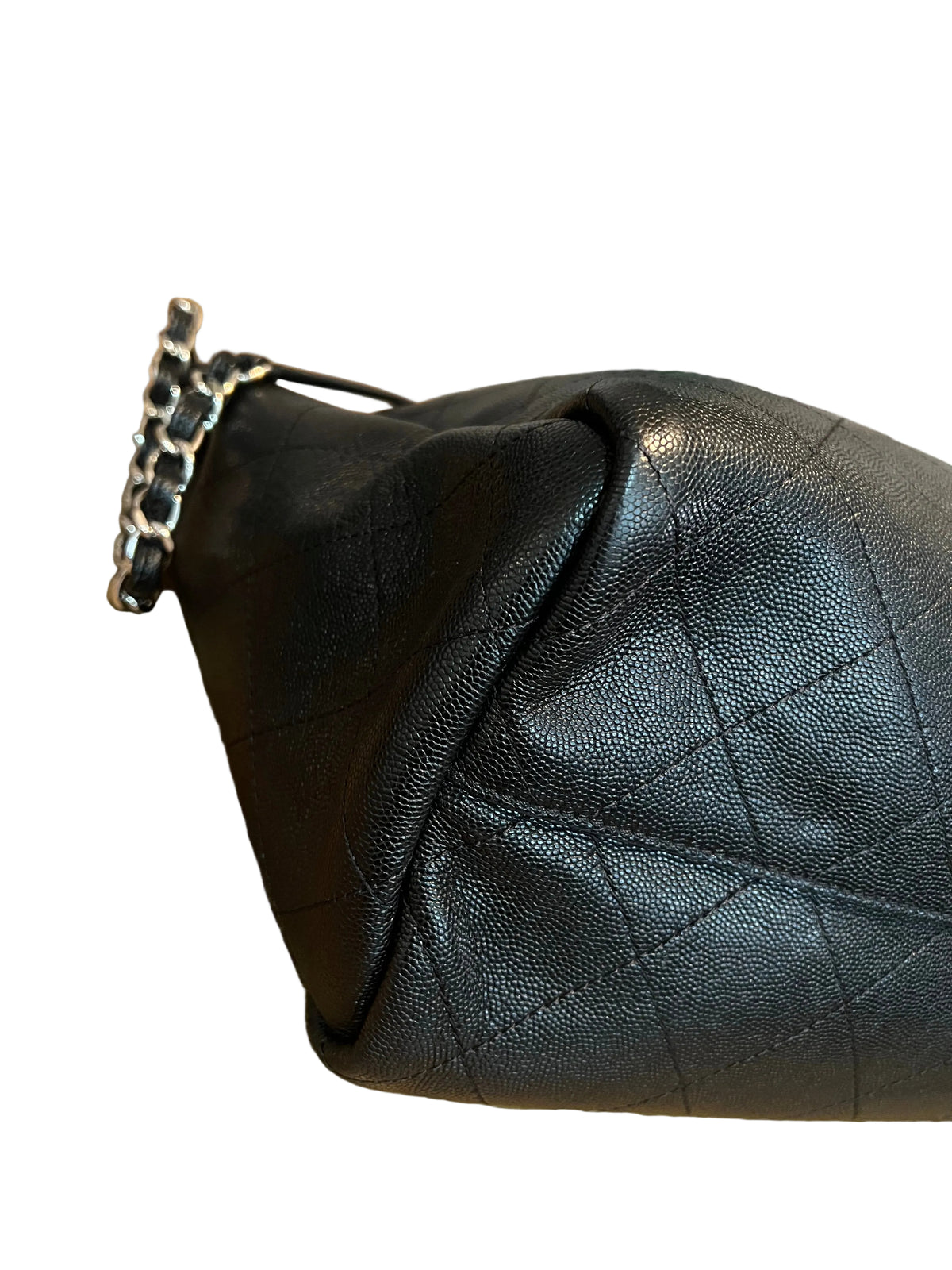 Chanel Black Caviar Skin Soft Neo Tote