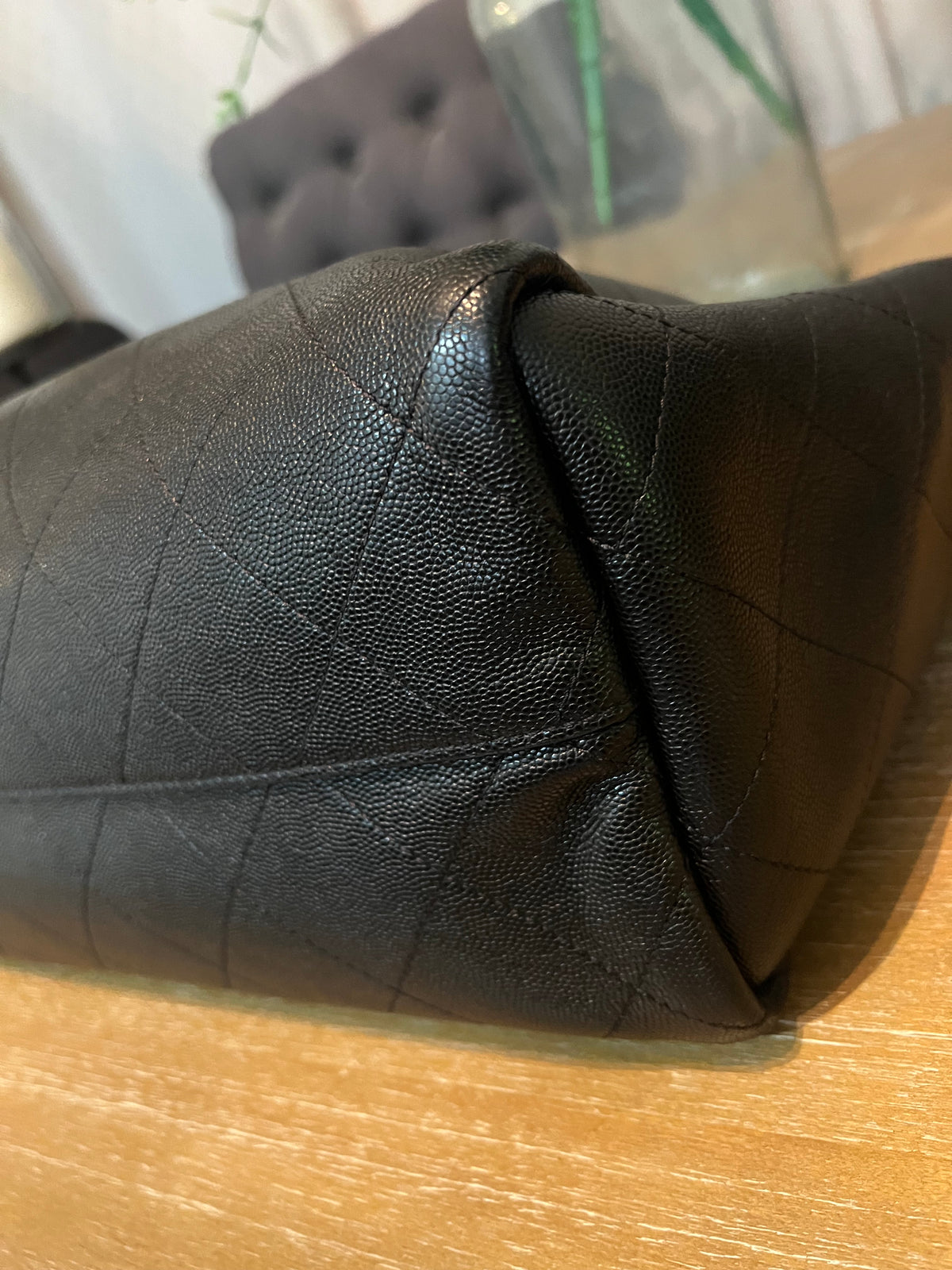 Chanel Black Caviar Skin Soft Neo Tote