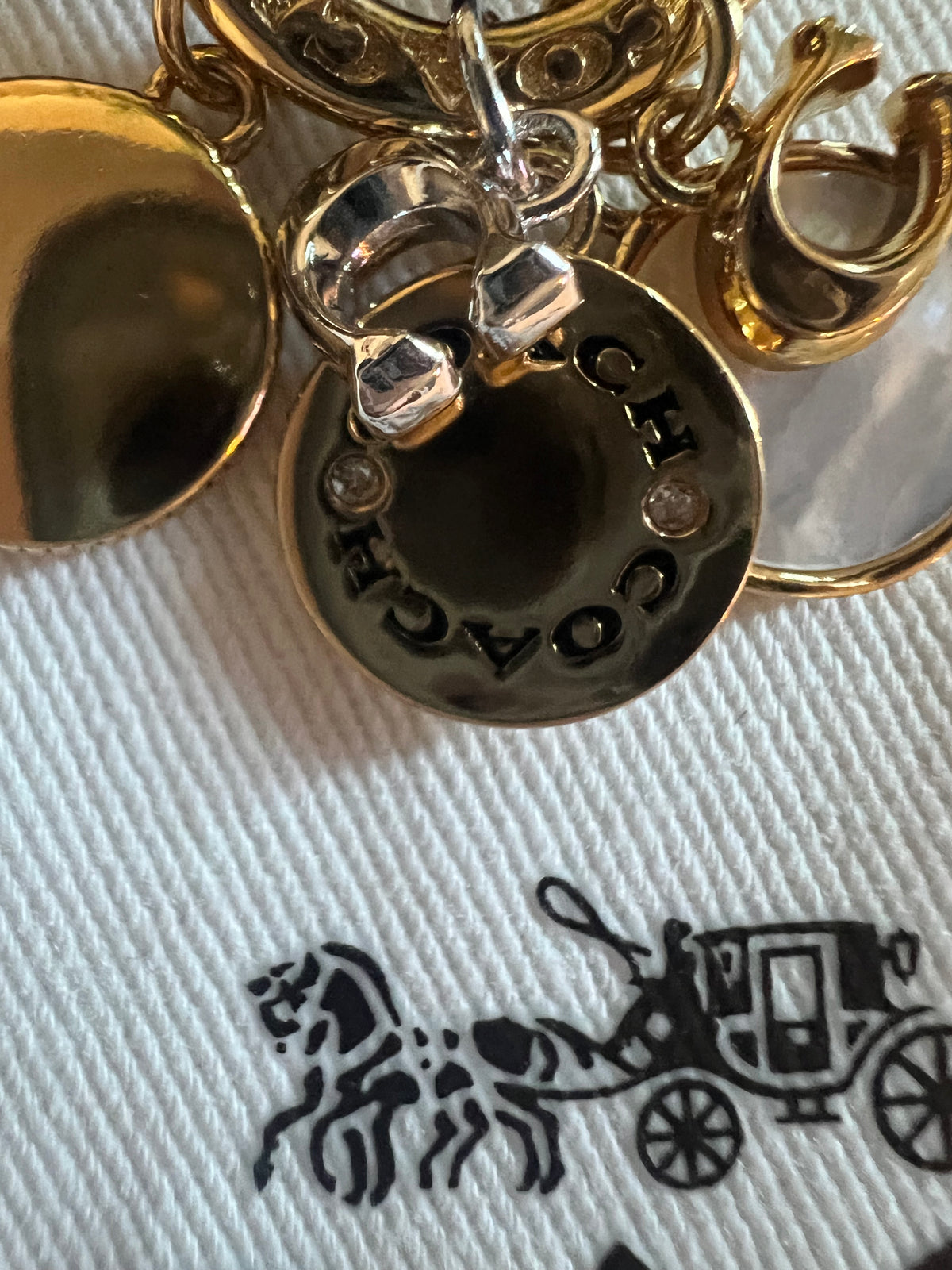 Coach Two Toned Charm Necklace