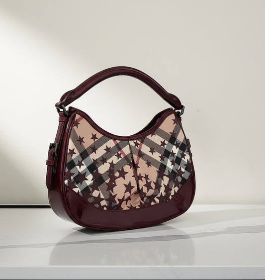 Burberry Leather Nova Check Star Shoulder Bag - CSB