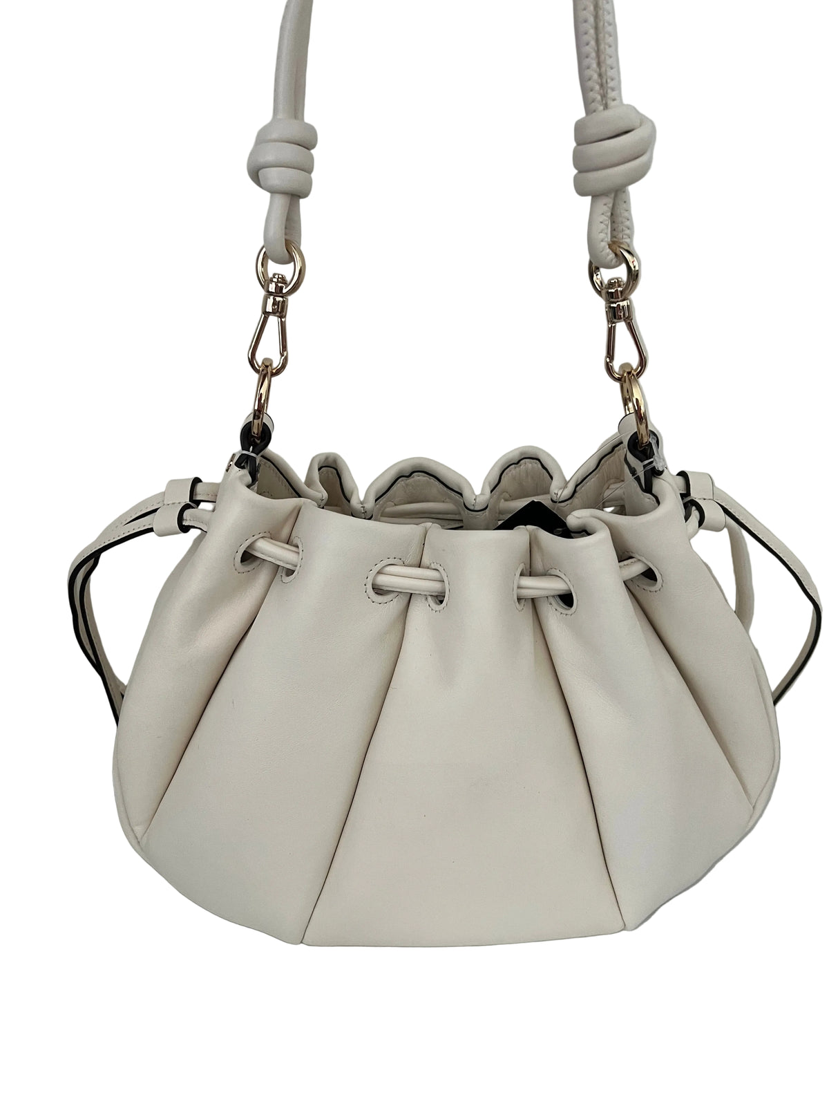 Kate Spade Ivory Leather Pinch Bag