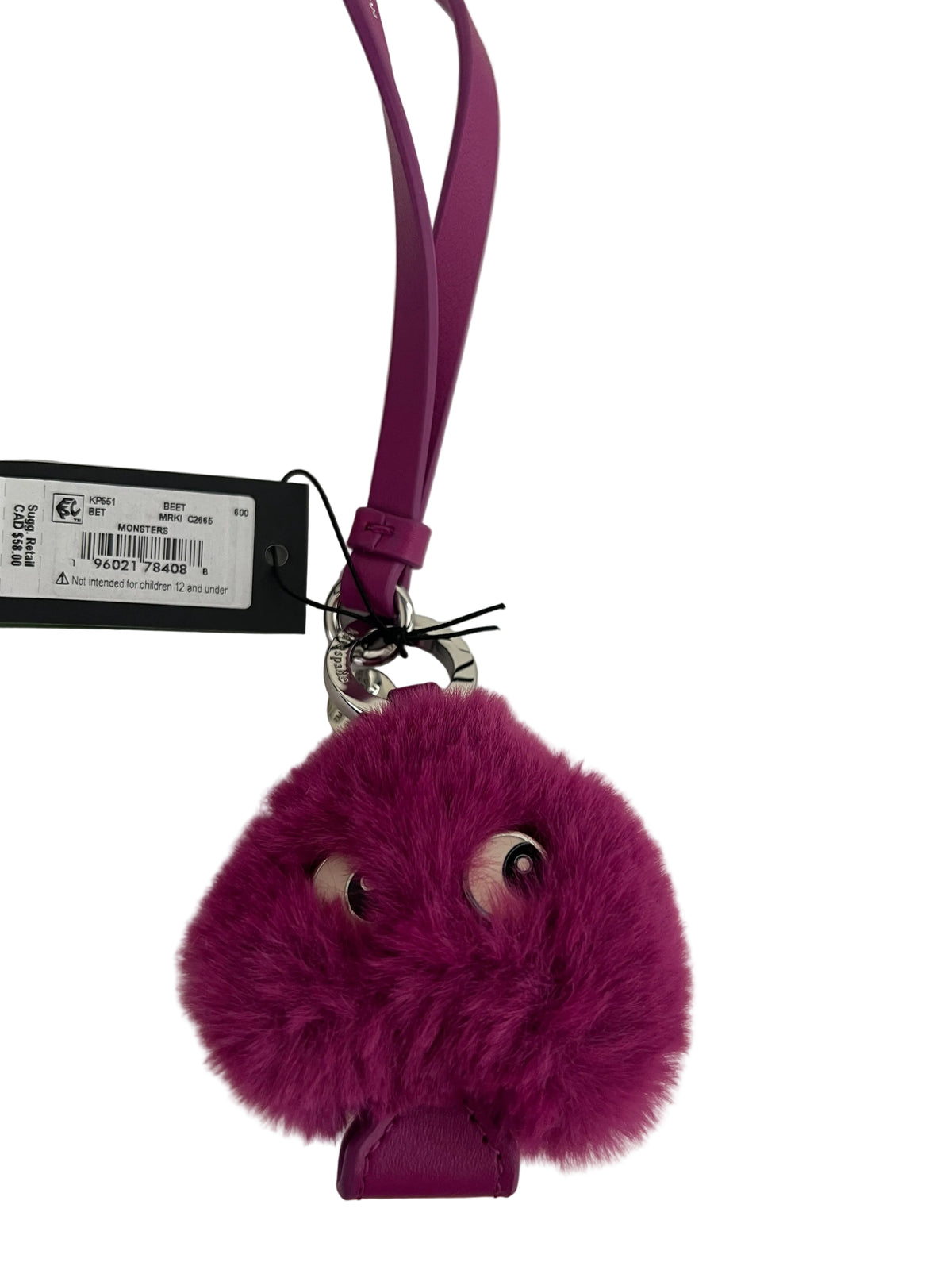 Kate Spade Mini Furry Spade Monster Bag Charm