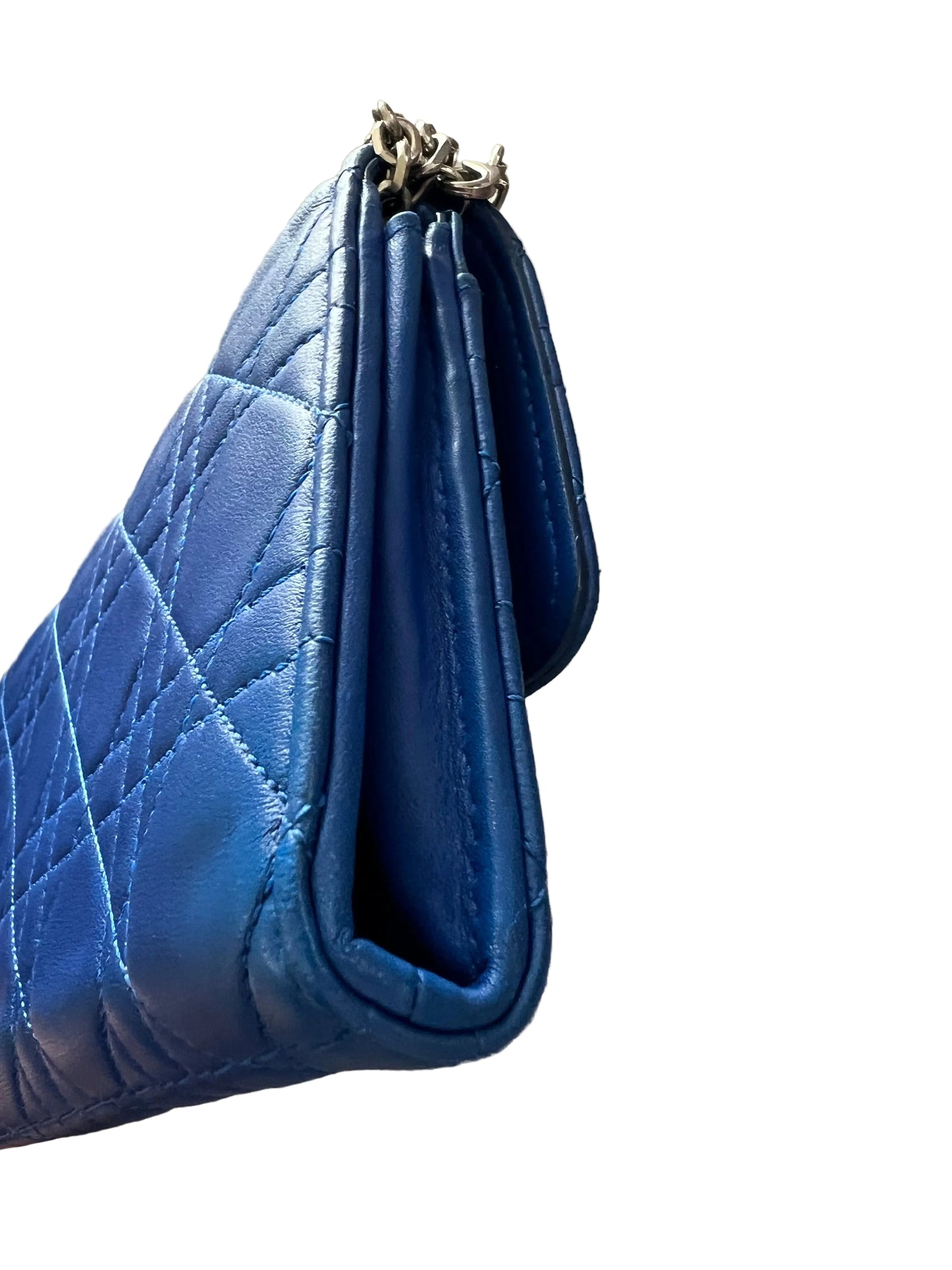 Dior Blue Cannage Wallet on Chain