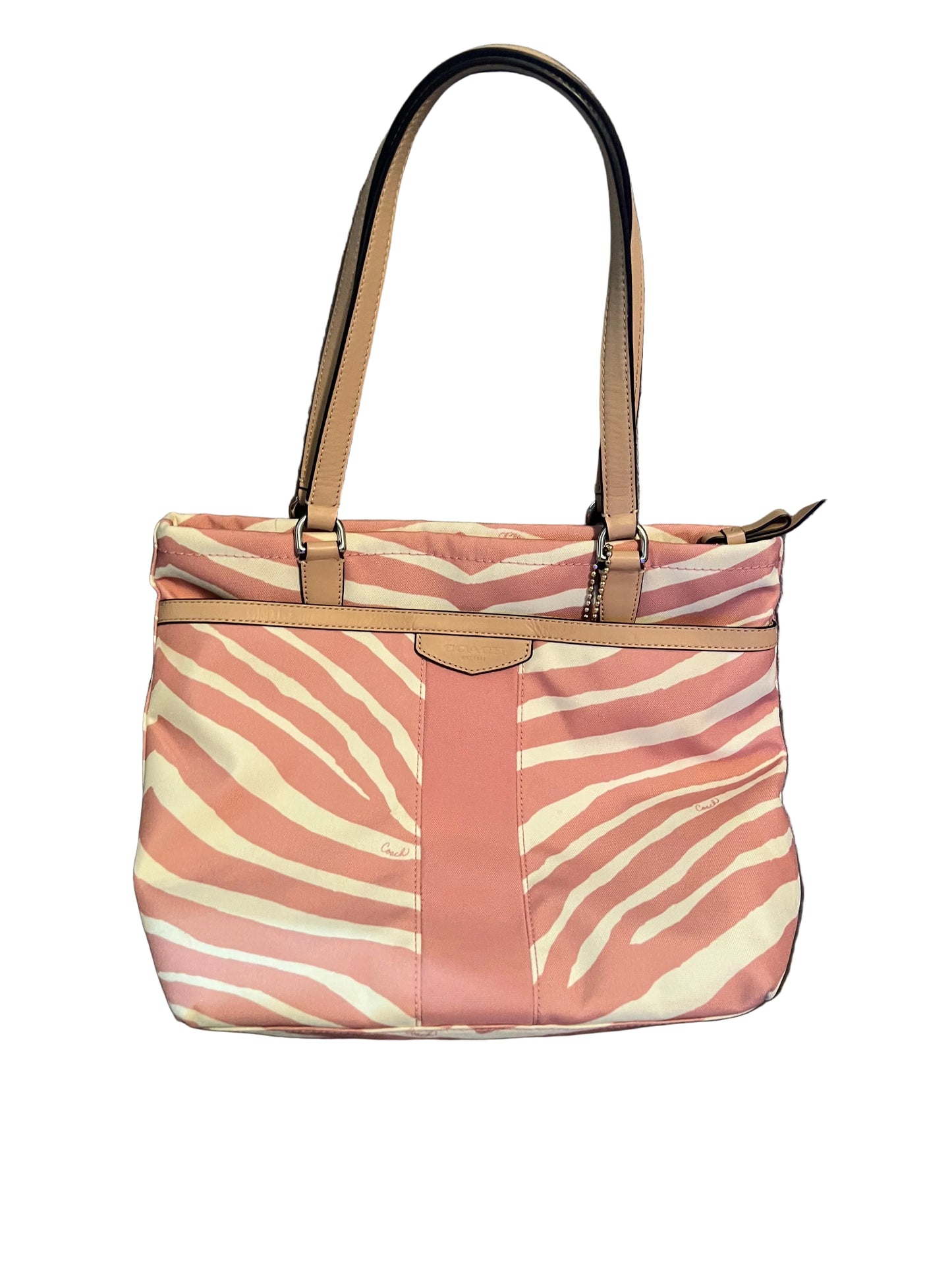 Coach Pink Zebra Tote