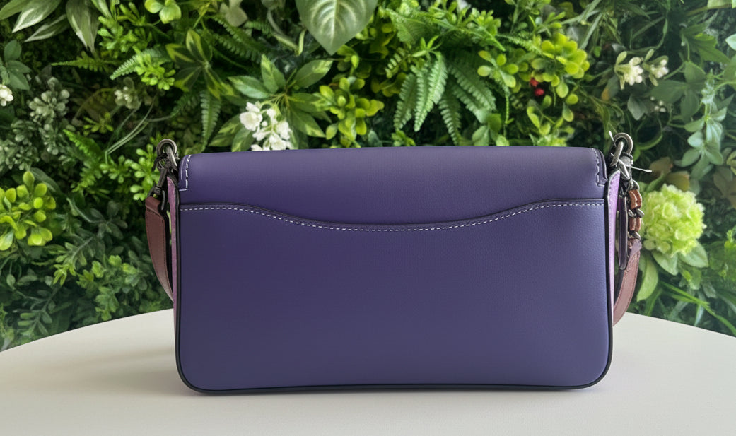 Coach Leather Colorblock Purple Dkny - Rare