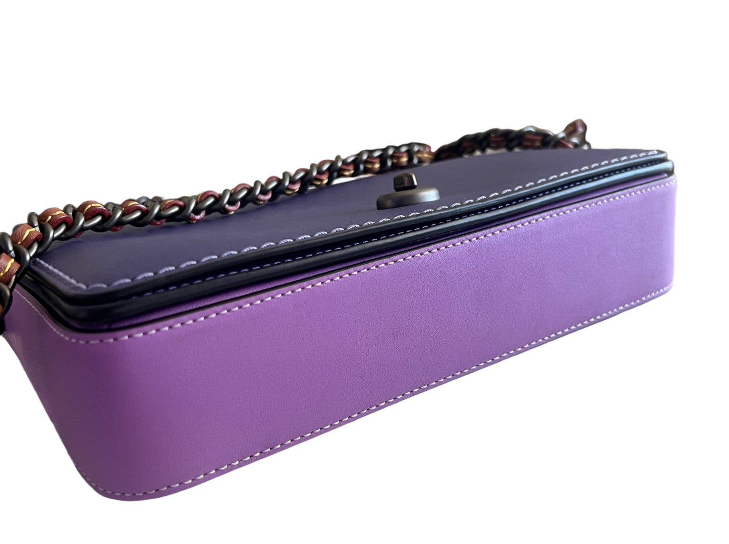 Coach Leather Colorblock Purple Dkny - Rare