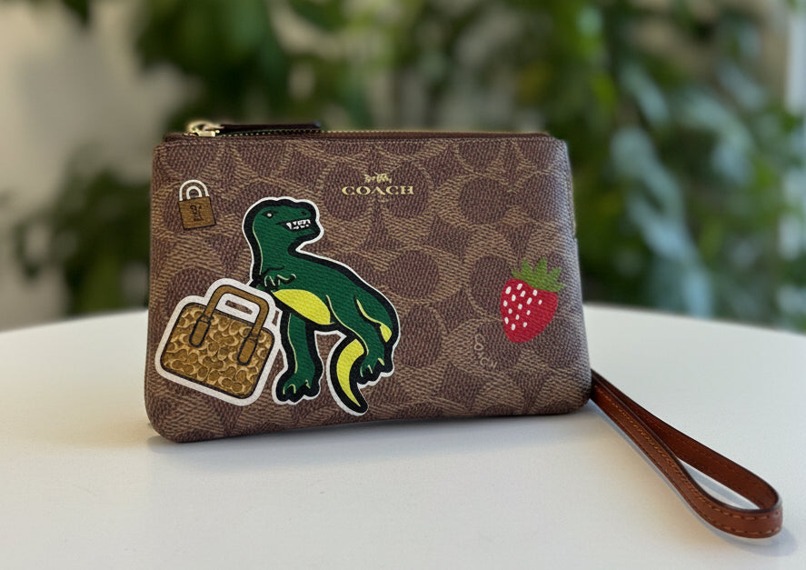 Coach Rexy Sticker Wristlet - New