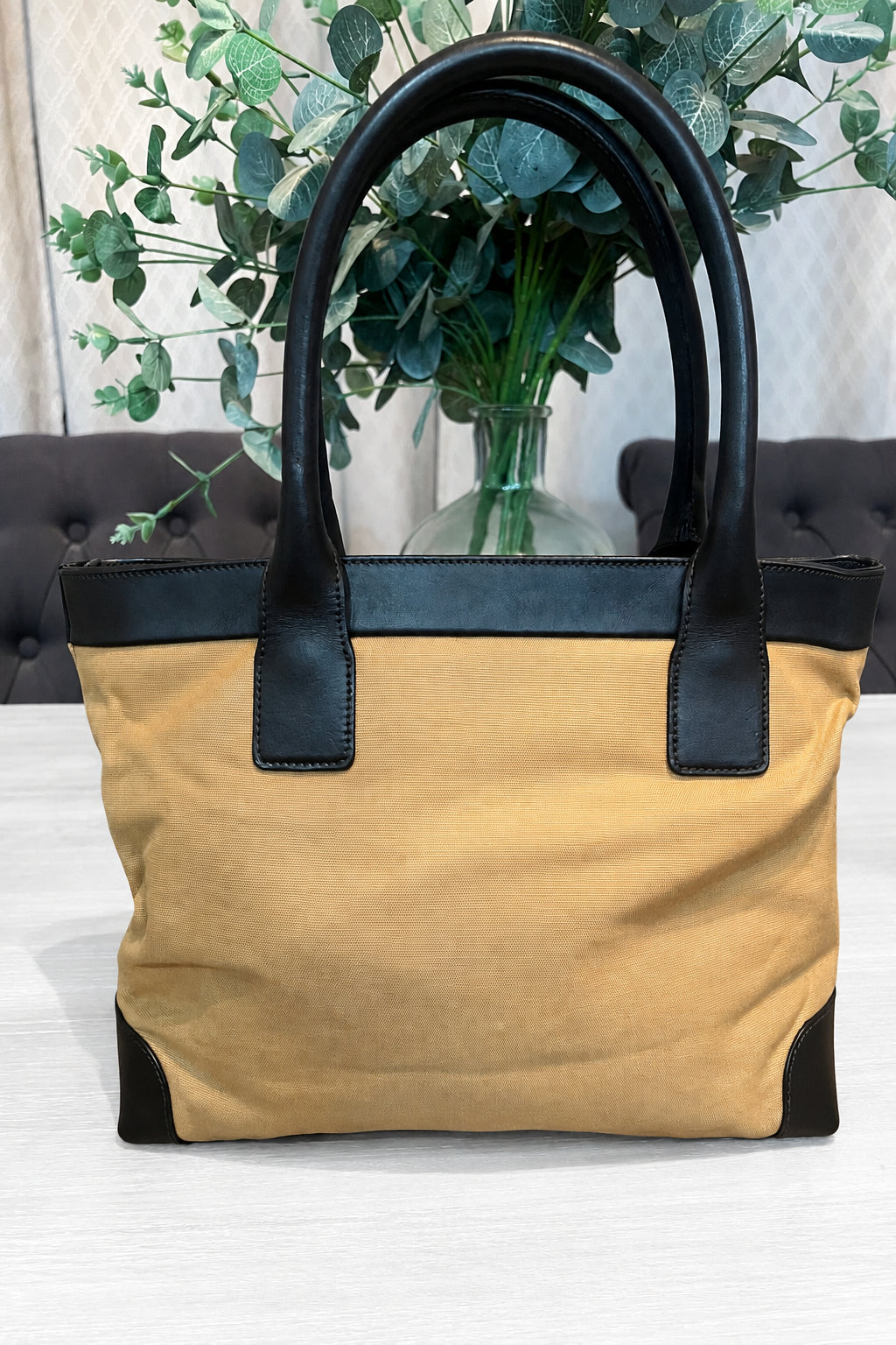 Gucci Canvas & Leather Vintage Web Tote