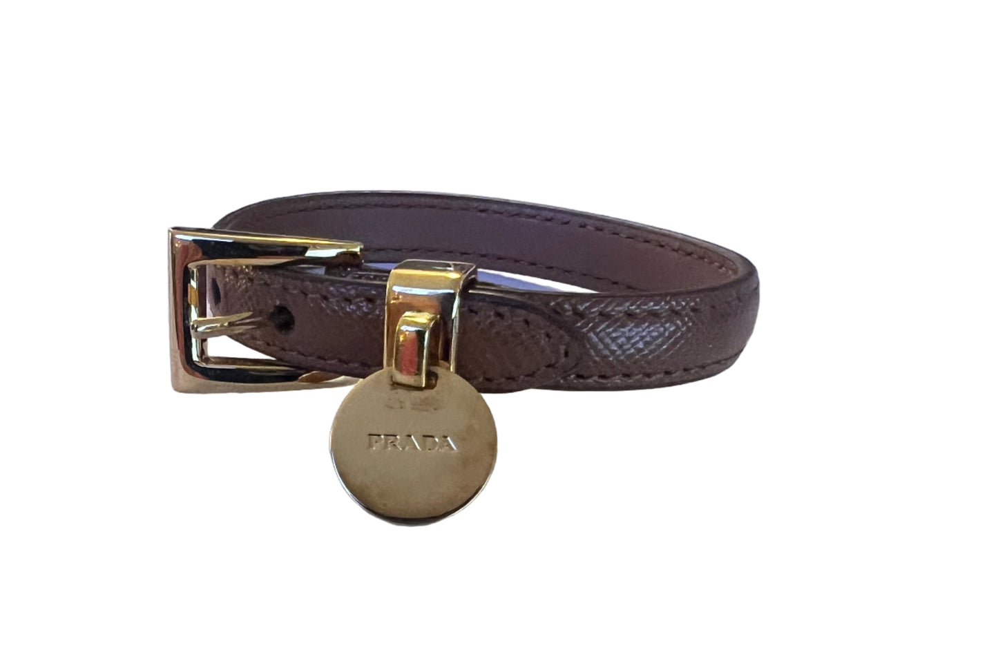 Prada Leather Buckle Bracelet