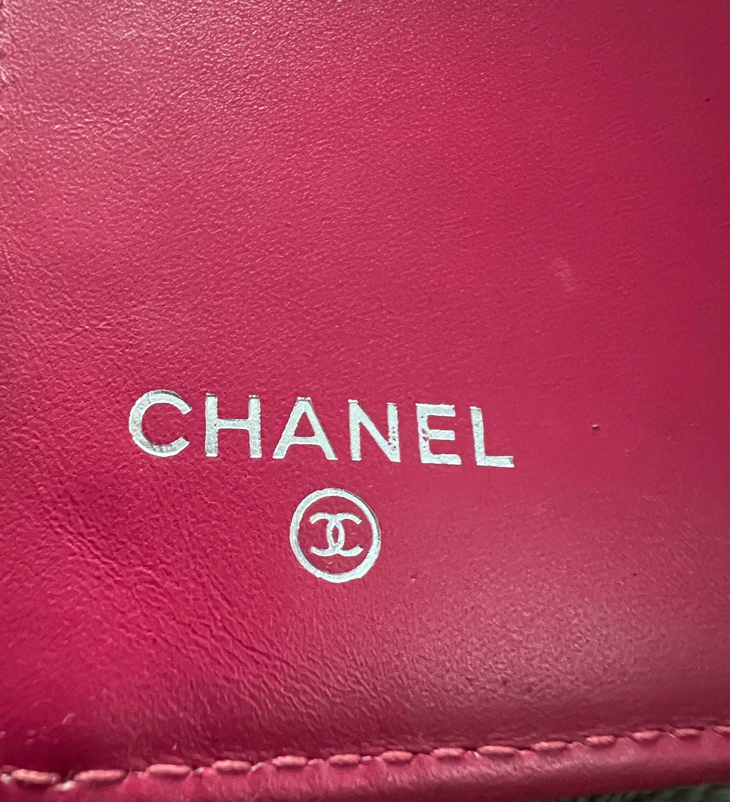 Chanel Pink Quilted Patent Leather Wallet