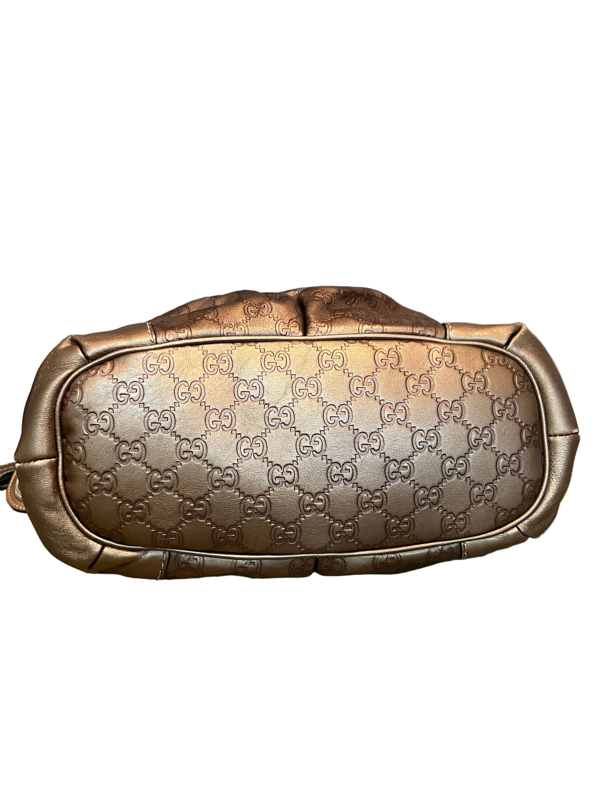Gucci Metallic Bronze Leather Sukey