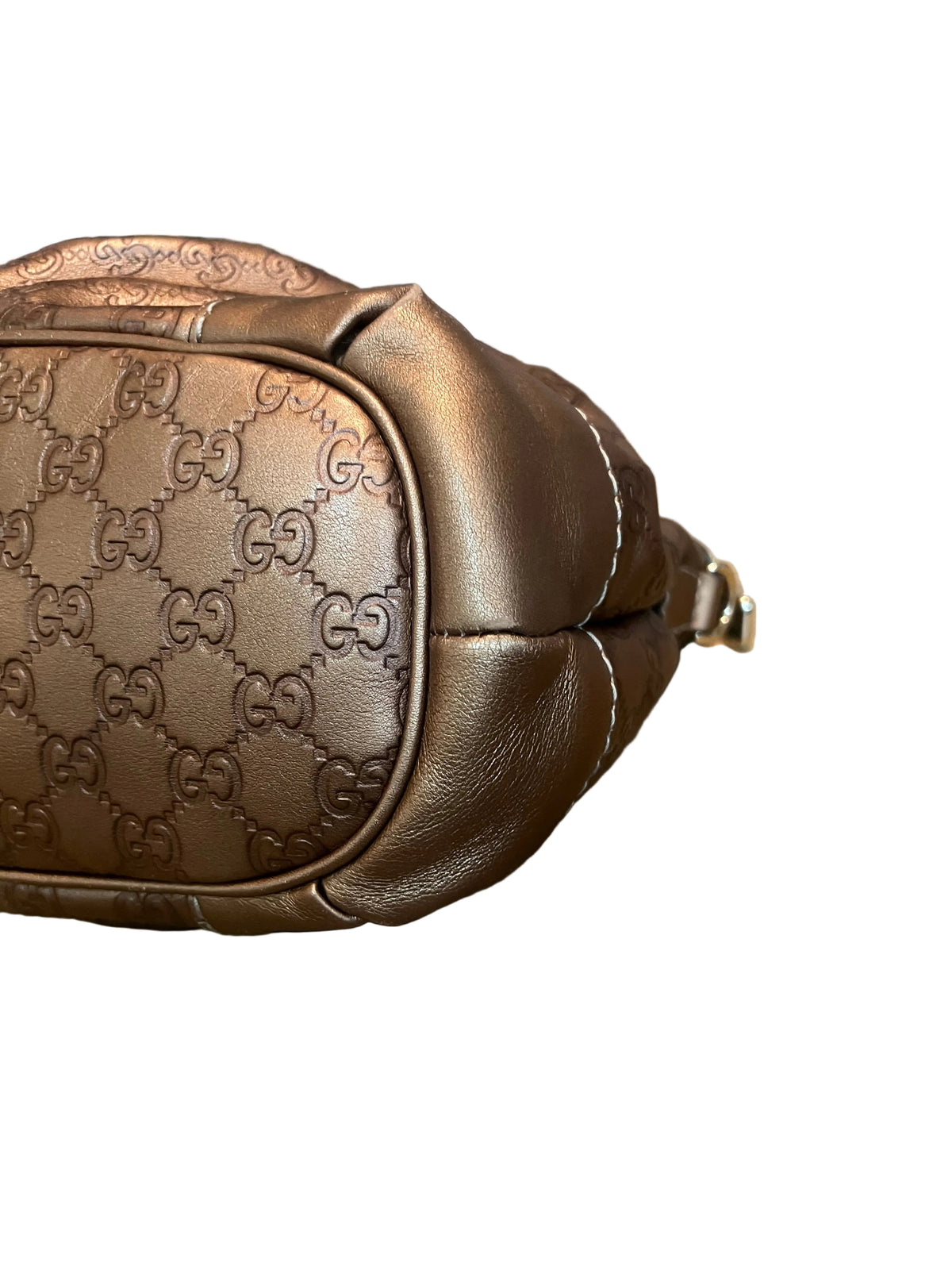 Gucci Metallic Bronze Leather Sukey