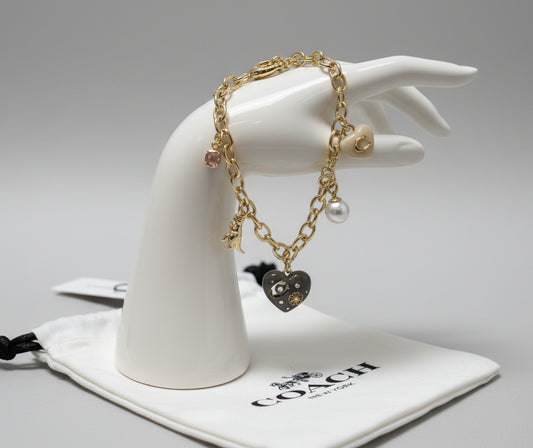 Coach Charm Bracelet with Heart