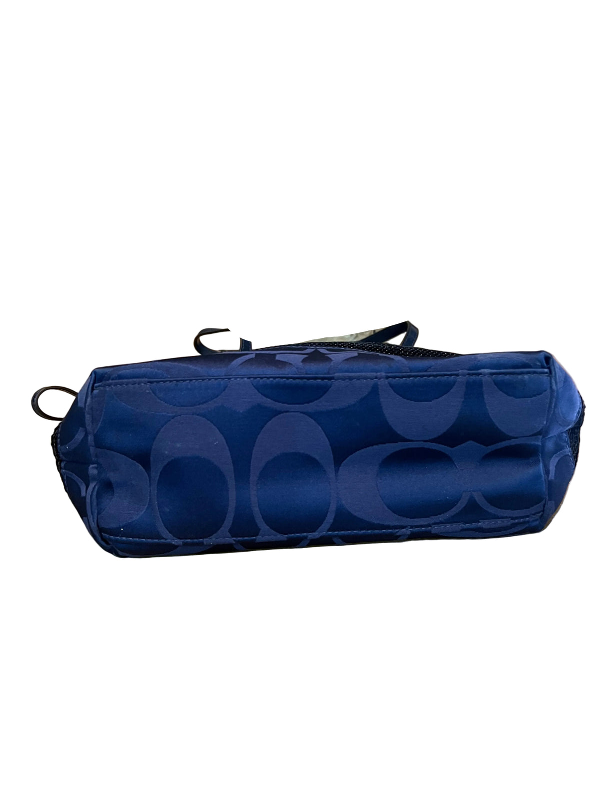 Coach Blue Sequin Stripe Signature Tote
