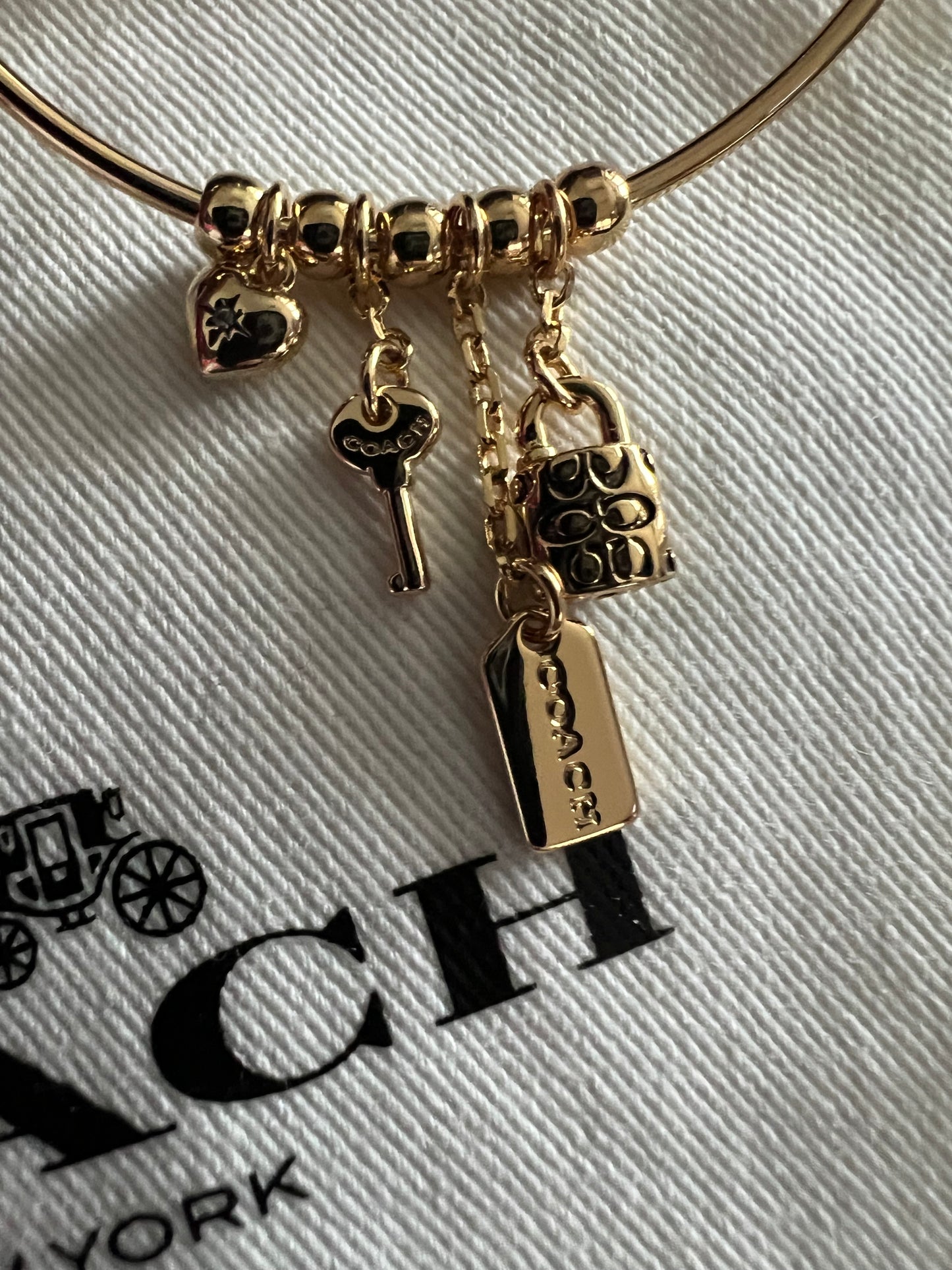 Coach Large Hoop Earrings with Charms