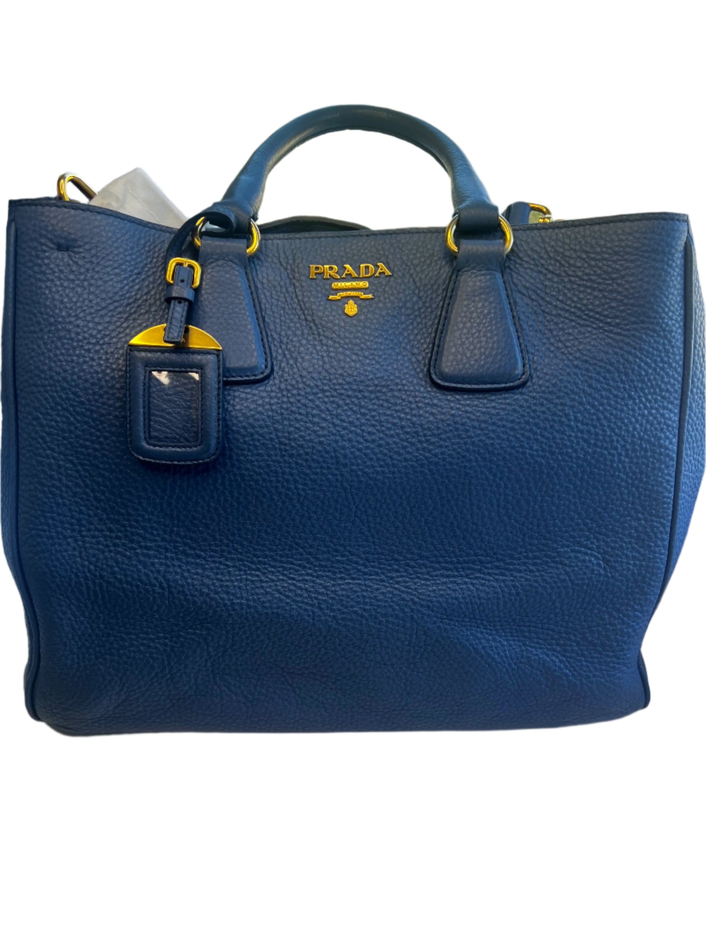 Prada Vitello Leather Daino Tote Bag