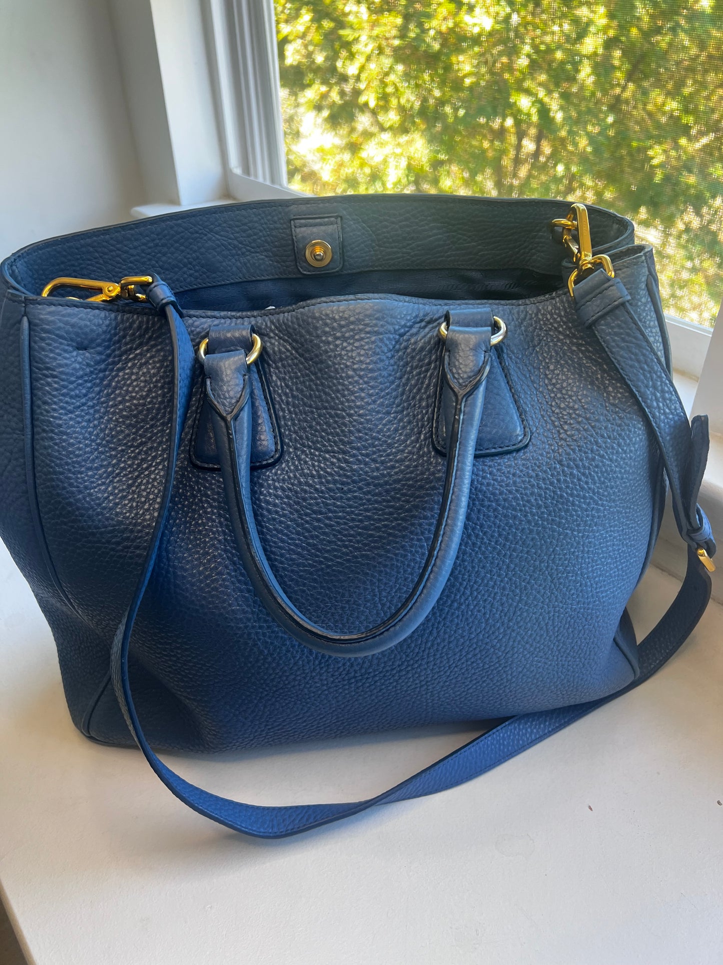 Prada Vitello Leather Daino Tote Bag