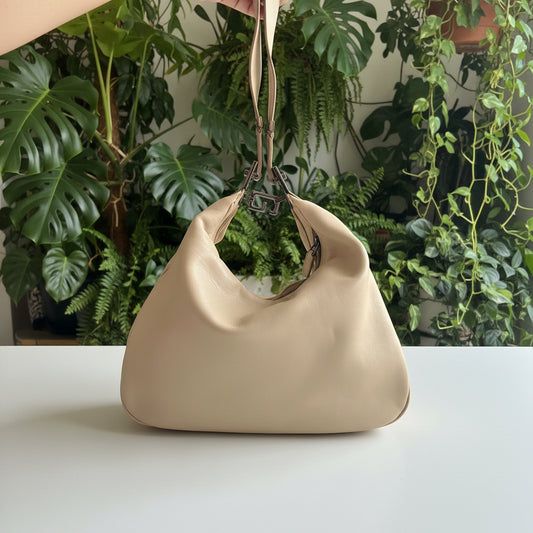 Gucci Leather Cream Attaché Bag
