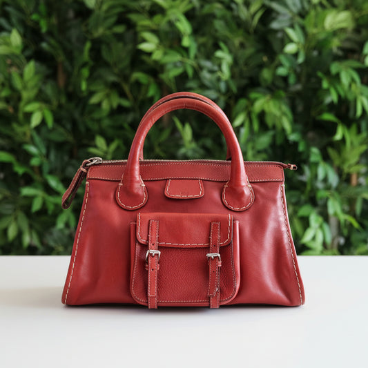 Chloe Dark Red Edith Tote