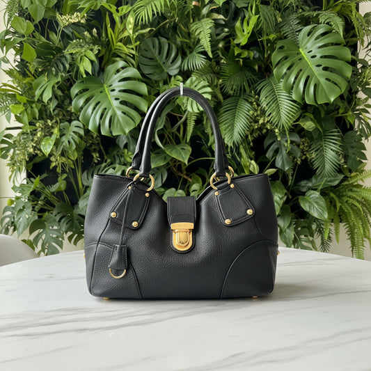 Prada Pebbled Leather Shoulder Bag
