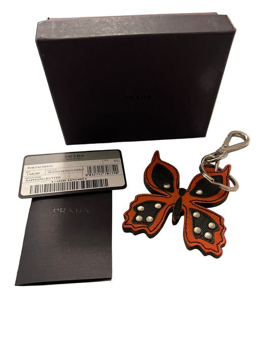 Prada Leather Butterfly Bag Charm