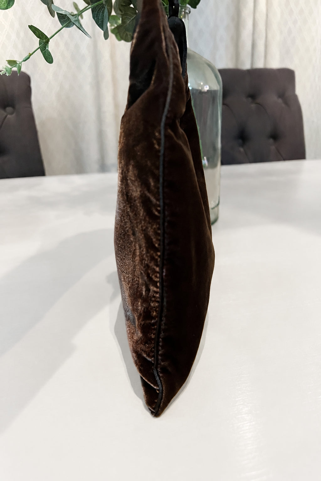 Prada Brown Velvet Mini Bag