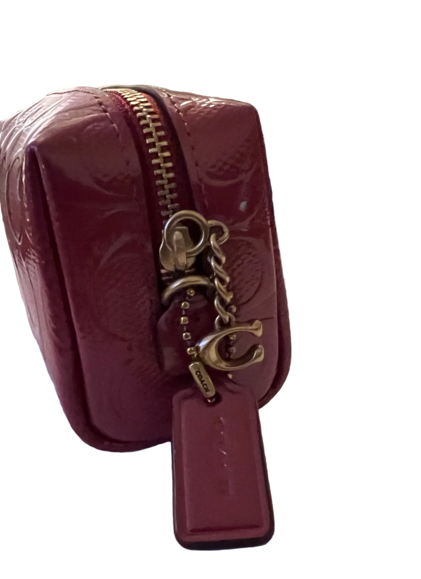 Coach Leather Embossed Small Pouch Boxed Set