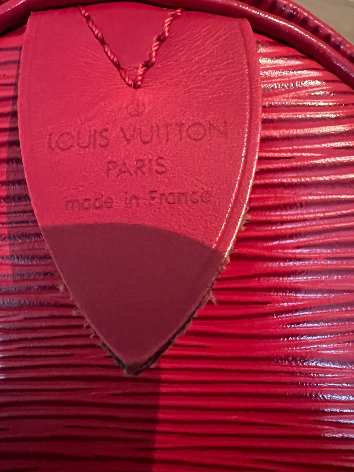 Louis Vuitton Red Epi Speedy 25