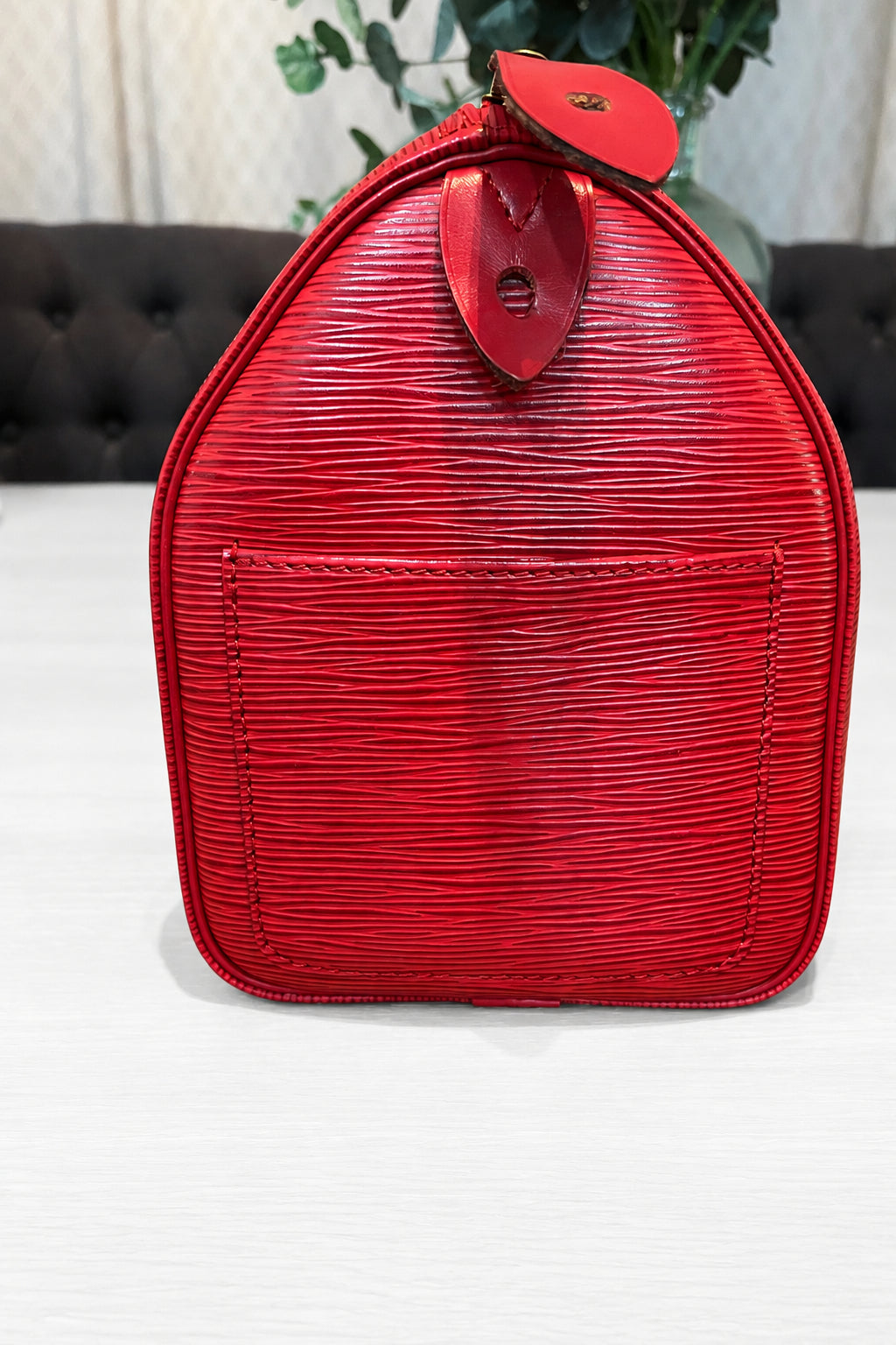 Louis Vuitton Red Epi Speedy 25